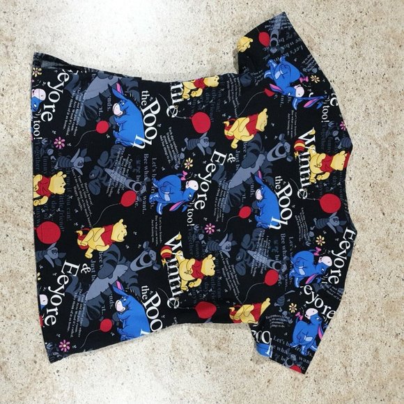 Disney Medical Scrub XS Womens Pocket Winnie The Poo Piglet Eeyore Tigger Top - Picture 7 of 11